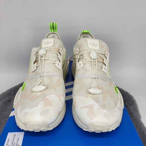 New Adidas NMD_R1 TR 'Off White Solar Green Camo' Men's Running Shoes Size 10 - Picture 3 of 7